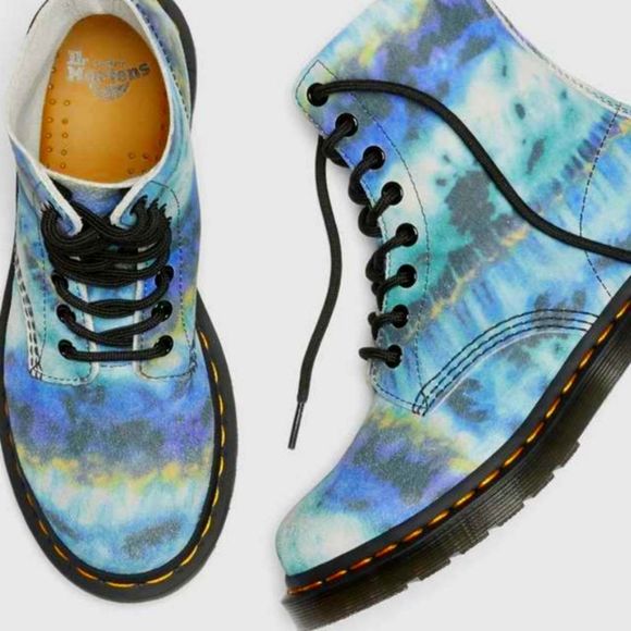 Dr Martens 1460 Pascal Tie Dye Leather Lace-Up Boots - Picture 1 of 14